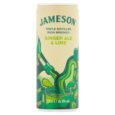 Jameson Ginger Ale & Lime Premixed Drink 250ml