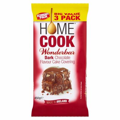 Homecook Wonderbar Dark Chocolate 3 Pack 450g