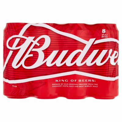 BUDWEISER CAN PACK 8 X 500ML
