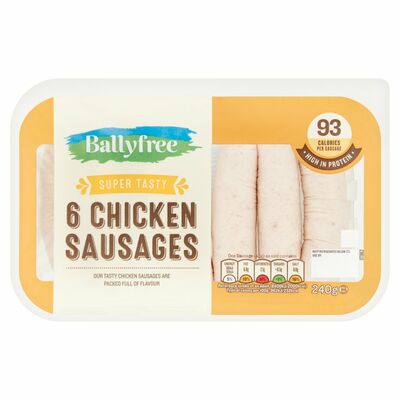 Ballyfree Chicken Sausages 6 Pack 240g
