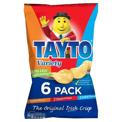 Tayto Variety Crisps 6 Pack 150g 