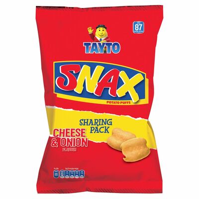 Tayto Snax Cheese & Onion Sharing Bag 100g