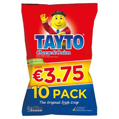Tayto Cheese & Onion 10 Pack 250g