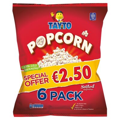 Tayto Popcorn 6 Pack 20g