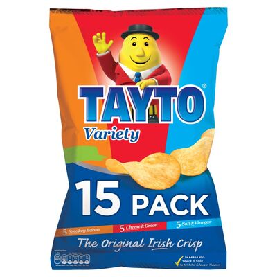 Tayto Variety Crisps 15 Pack 375g