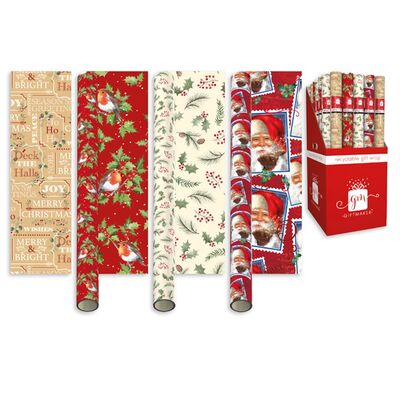 Traditional Christmas Wrapping Paper 8 Metre 1pce