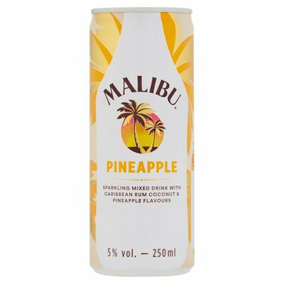 Malibu Rum & Sparkling Pineapple Premix Drink 250ml