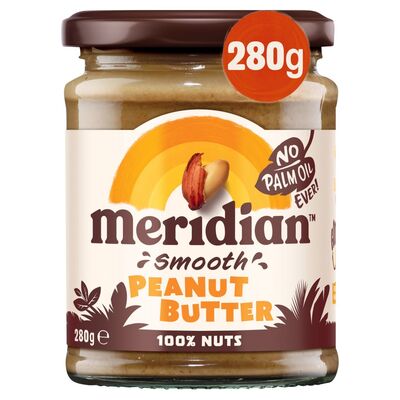 Meridian Natural Peanut Butter Smooth No Salt 280g