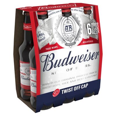 Budweiser Bottle Pack 6 x 300ml