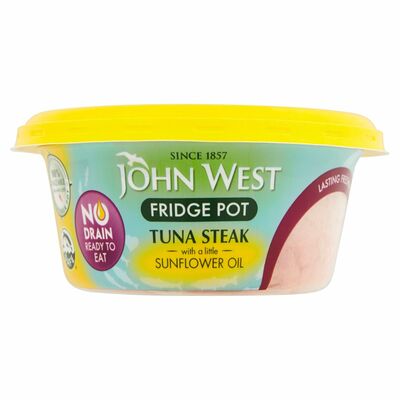 John West No Drain Fridge Pot Tuna Steak In Oil 110g