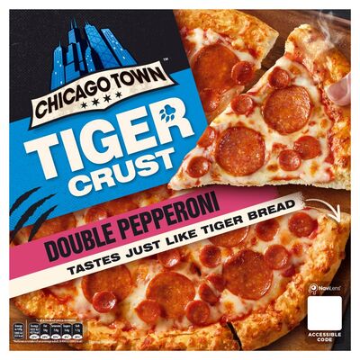 Chicago Town Double Pepperoni Tiger Crust Pizza 305g