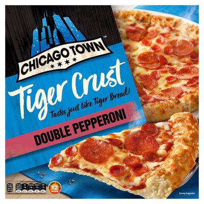 Chicago Town Double Pepperoni Tiger Crust Pizza 305g