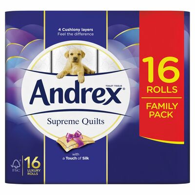  Andrex Supreme Quilts Toilet Tissue 16 Roll 