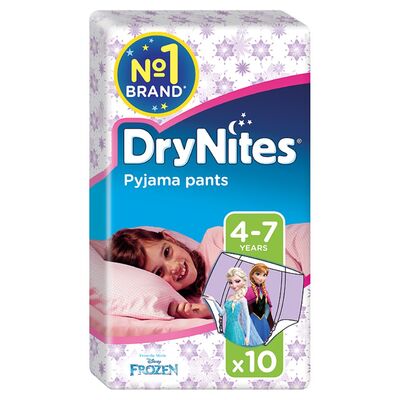 Huggies Drynites Pyjama Pants Girl 4-7 Years 10pce