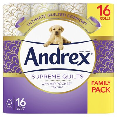 ANDREX TOILET TISSUE SUPREME QUILTS 16ROLL