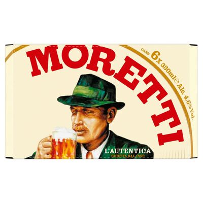 Birra Moretti Can Pack 6 x 500ml 