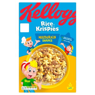 Kellogg's Rice Krispies Multigrain Shapes Breakfast Cereal 350g