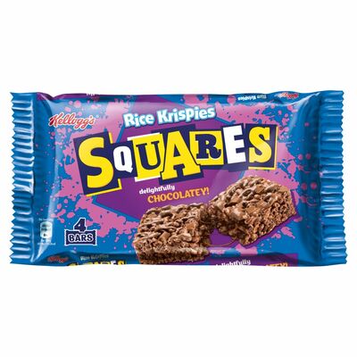 KELLOGG'S RICE KRISPIES SQUARES TOTALLY CHOCOLATE 4 PACK 144G