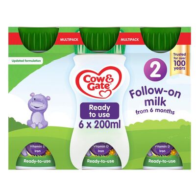 Cow & Gate Follow On Milk 6 Pack 200ml