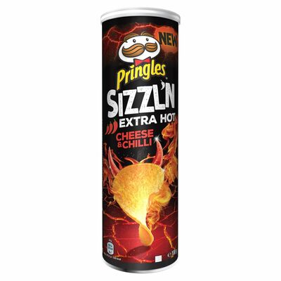 Pringles Sizzl'N Extra Hot Cheese & Chilli Crisps 180g