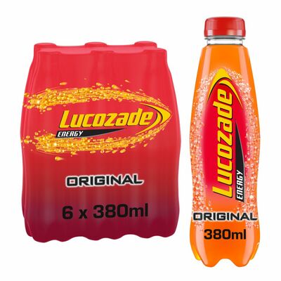 Lucozade Energy Original Bottle Pack 6 X 380ml