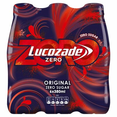 Lucozade Zero Original Bottle Pack 6 X 228Ml