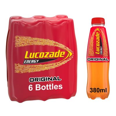 Lucozade Energy Original Bottle 6 Pack 380ml