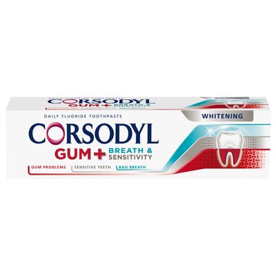 Corsodyl Gum + Breath & Sensitivity Whitening Toothpaste 75ml