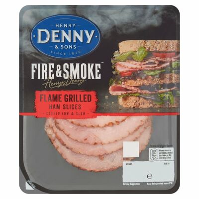 Denny Fire & Smoke Flame Grilled Ham Slices 90g