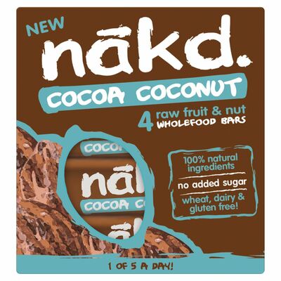 Nakd Cocoa Coconut 4 Pack 140g
