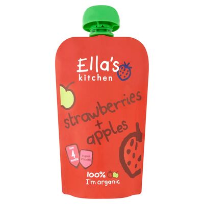 Ella's Kitchen Strawberries & Apples Pouch 4+Months 120g