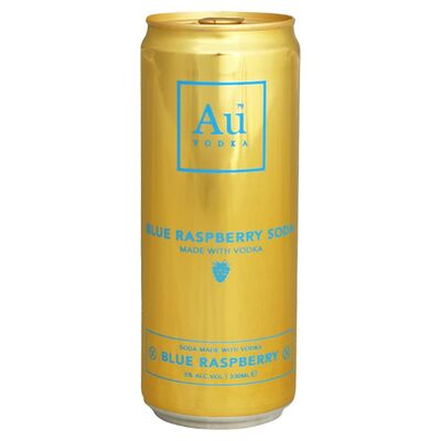 Au Vodka Blue Raspberry Soda Can 330ml 