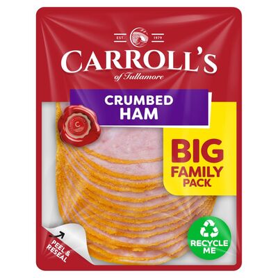 Carroll's of Tullamore Crumbed Ham Slices Big Family Pack 245g