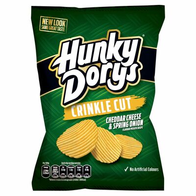 Tayto Hunky Dorys Crinkle Cut Cheddar Cheese & Spring Onion Crisps 135g