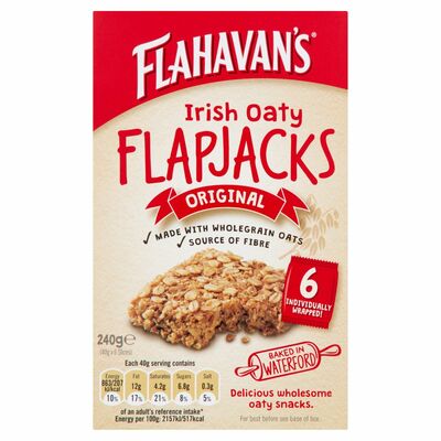 Flahavan's Irish Oaty Flapjacks Original 6 Pack 40g