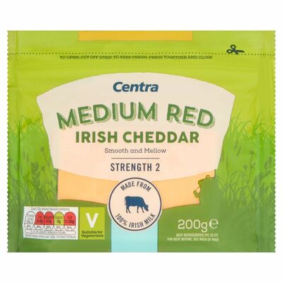 CENTRA CHEDDAR CHEESE RED 200G