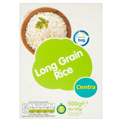 Centra Boil In The Bag Long Grain Rice 500g