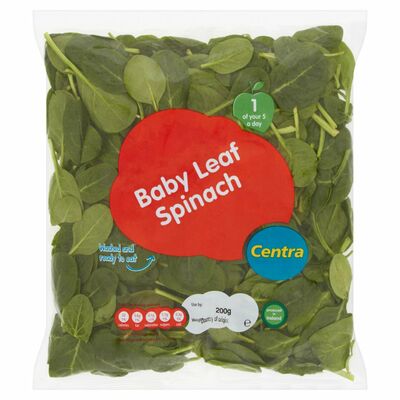 CENTRA WASHED BABY LEAF SPINACH 200G