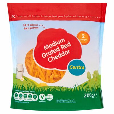 Centra Medium Red Cheddar Grated 200g