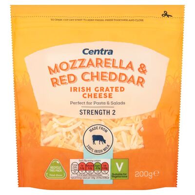 Centra Mozzarella & Cheddar Grated 200g