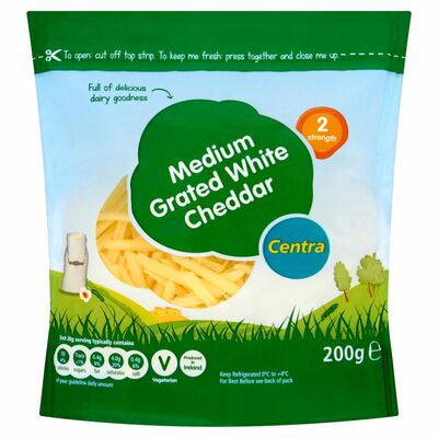 Centra Medium White Grated 200g