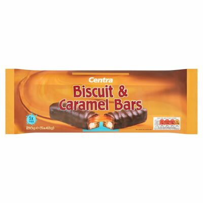Centra Crunchy Biscuits & Caramel Bags 210g
