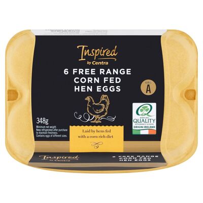 Inspired by Centra Free Selected Range Corn Fed Eggs 6pce