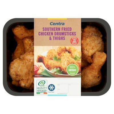 CENTRA FRESH IRISH SOUTHERN FRIED DRUMSTICK & THIGHS 1.08KG