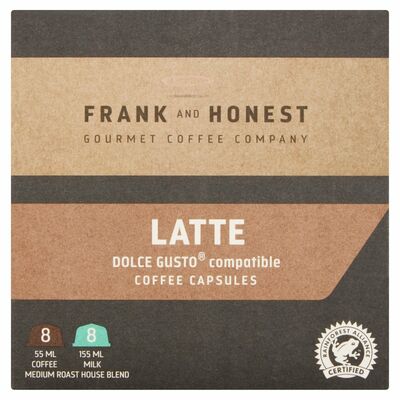 Frank & Honest Dolce Gusto Latte Capsules 8 Pack 180g