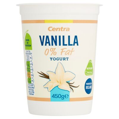 Centra 0% Fat Vanilla Yogurt 450g