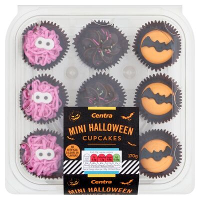 Centra 9 Pack Mini Halloween Cupcakes 170g 