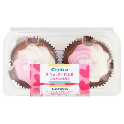 Centra Twin Pack Valentine Cupcakes 95g