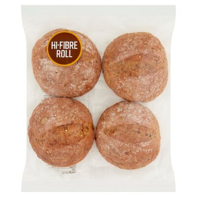 Hi Fibre Rolls 4 Pack 308g