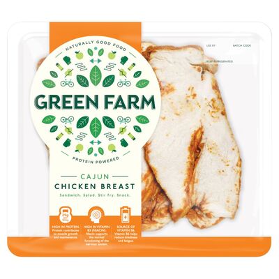 Green Farm Sliced Cajun Chicken 90g 